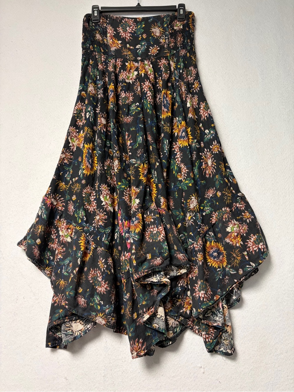 Natural Life Convertible Skirt Dress 2 in 1 Boho Floral Handkerchief Hem Size M - Picture 9 of 14